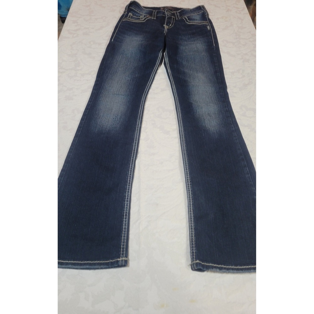 Silver Jeans Co Suki Mid Slim Bootcut Jeans W25 L31 Dark Wash‎ Stretch Denim